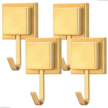 Imagem de Kit 4 Gancho Cabide Suporte Porta Toalha de Parede Banheiro Porta Pano