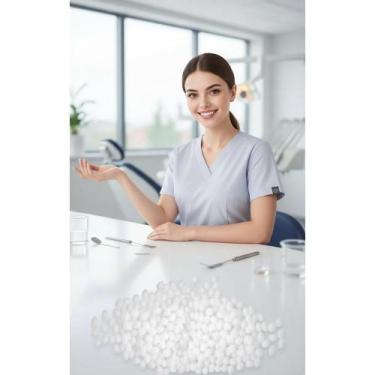 Imagem de 2x Massa Dente Provisório 230 Bolinhas Branco - Sorriso Novo - Congrat