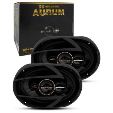 Imagem de Kit Alto Falante Hurricane Quadriaxial Aurum 6x9" Polegadas 260W RMS (