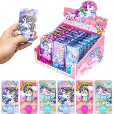 Imagem de 24 Brinquedos Aquaplay Argolas Unicórnio Sacolinha Surpresa - Importud