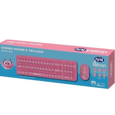 Imagem de Combo mouse e teclado fini wireless com mini receptor letron   10323 -