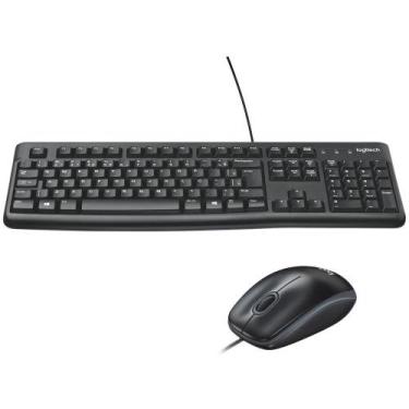Imagem de Kit Teclado e Mouse Com Fio Logitech MK120 USB