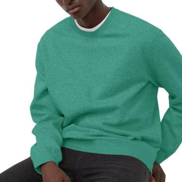 Imagem de Blusa de Moletom Masculino Protege do Frio Sem Capuz Conforto Slim Fit