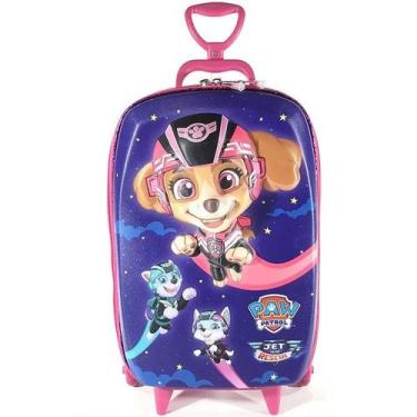 Imagem de Mochila Escolar de Rodinhas Mala Patrulha Canina SKYE JET Maxtoy AZUL-