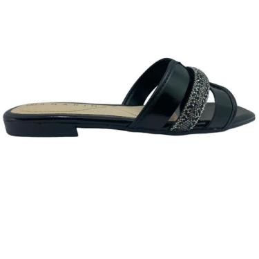 Imagem de Rasteirinha feminina ramarim 2425202, Preto, 36
