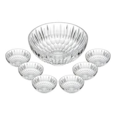 Imagem de Conjunto 6 Taças Sobremesa 250ml E Bowl De Vidro Raios Wolff