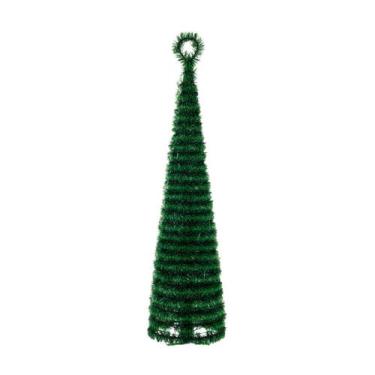 Imagem de Arvore de Natal Retrátil 180cm c/ PiscaPisca Nevada/Verde Cor:Verde Es