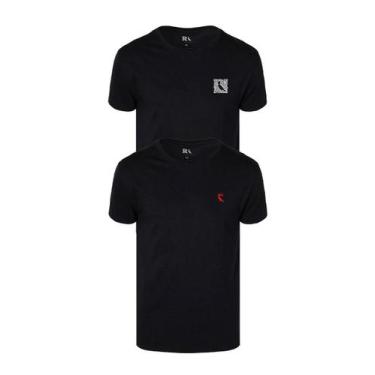 Imagem de Kit 2 Camisetas Reserva Notificação E Qrcode, M, Preto