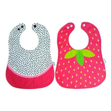 Imagem de Kit Babadores Bebê Frutas 2 Pçs Pitaya / Morango - Lilifish - Lilifish