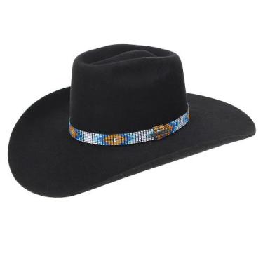 Imagem de Chapéu Country Preto Copa Alta Texas Diamond 20991, 60