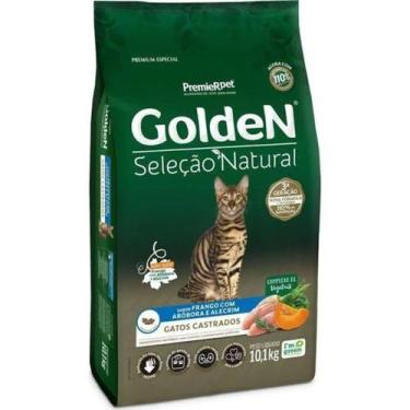 Imagem de Ração Golden Gatos Seleção Natural Castrados Frango Abóbora 10,1kg