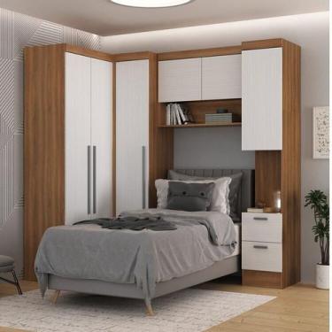 Imagem de Quarto Completo 6 Portas 6 Gavetas 4 Peças Viena Espresso Móveis Marro