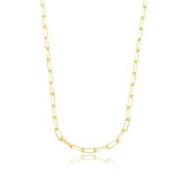 Imagem de Corrente Elos Longos Diamantada 3,5mm Banhada a Ouro 18k - Atraktiva J