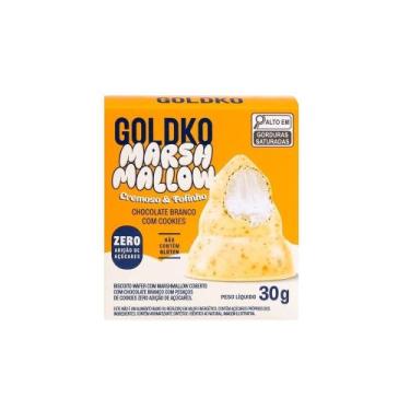 Imagem de Biscoito GoldKo Marshmallow Chocolate Branco com Cookies Zero Adição d