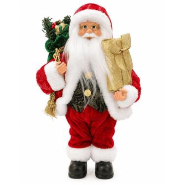 Imagem de Papai Noel Com Presente Casaco Vermelho 30cm - Tuut