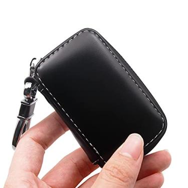 Imagem de YJADHU Carteira de couro para chaves de carro Porta-chaves com estojo de várias chaves, adequados para Land Rover Range Rover Sport Evoque Discovery 3 4