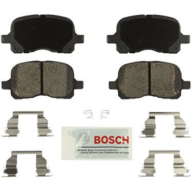 Imagem de BOSCH BE741H Conjunto de pastilhas de freio a disco de cerâmica azul com ferragens - Compatível com Chevrolet Prizm selecionado; Toyota Corolla; FRENTE