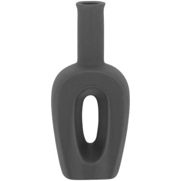 Imagem de BELLA GARRAFA DECORATIVA 25x11x6cm CERÂMICA CINZA