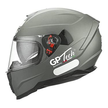 Imagem de Capacete Moto GP Tech Ultra Fechado Viseira solar interna Monocolor Titanium 60
