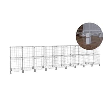 Imagem de Estante Aramada 18 Nichos Prateleira Baixa Organizadora Sapateira para Loja Casa Multiuso