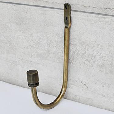 Imagem de 1 par ganchos de cortina em forma de u prendedores de parede escova de borla cabide de toalha casaco chapéu gancho acessórios de cortina decoração de retenção, verde antigo