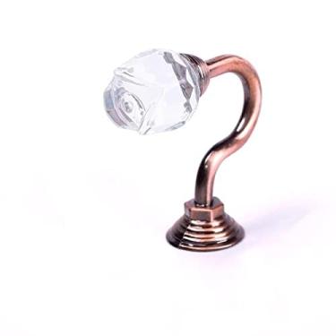 Imagem de Ganchos de cortina de metal bola de cristal borla gancho de parede suporte de retenção suporte de cortina útil para uso doméstico trilho, 03,1 peças