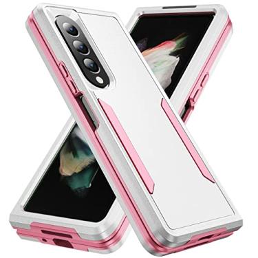 Imagem de Capa dobrável de proteção dura fosca para Samsung Galaxy Z Fold 4 5G Fold4 Zfold4 Capa anti-choque para Samsung Z Fold 4 Capas, branca, para Samsung Z Fold 4