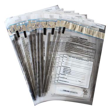 Imagem de ZMYBCPACK Pacote com 100 sacos transparentes para depósitos de fraude, sacos para inviolação, bolso para banco de segurança, 23 x 30 cm