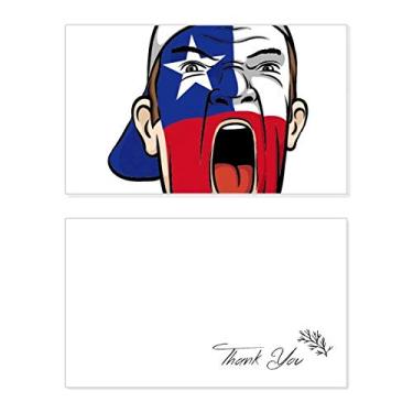Imagem de Bandeira do Chile para maquiagem facial boné gritando cartão de agradecimento papel de aniversário saudação casamento apreciação