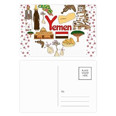 Imagem de Iêmen Love Heart Landscap Bandeira Nacional Natal Flor Celebração Cartão postal Bênção