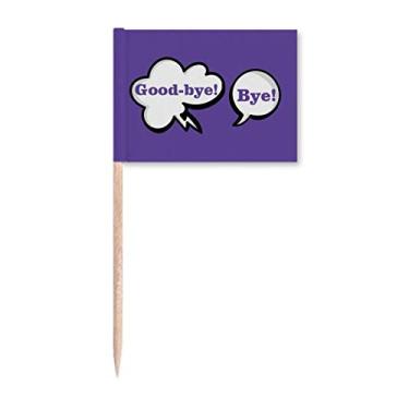 Imagem de Marcador de palito de dente Daily Language Chat Goodbye Greetings Decoração de festa