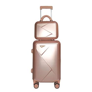 Imagem de Mala de Viagem Bordo Rígida Com Frasqueria em Abs Reforçada (Rosé)