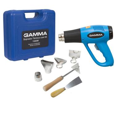 Imagem de Soprador Térmico 220V Azul Com Kit Acessórios Gamma G1935k/Br2