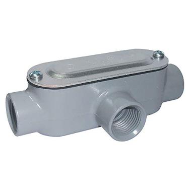 Imagem de Sigma Electric, Gray Sigma Engineered Solutions ProConnex 02-55642T Corpo Rígido Tipo T Encaixe de Conduíte de 9,5 cm, Pacote com 1, Cor