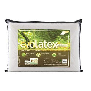 Imagem de Travesseiro Evo Látex Médio 11 cm - Capa em viscose de fibra de Eucalipto - P/ fronhas 50x70 cm - Fibrasca, Branco