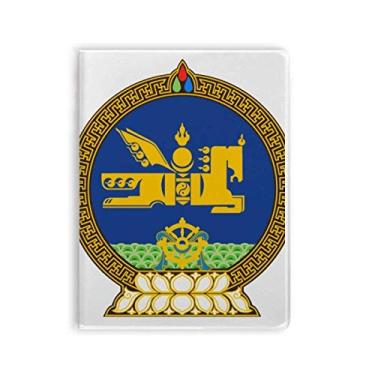 Imagem de Mongólia Emblema Nacional Art Deco Presente Fashion Caderno Goma Diário Capa Macia Diário