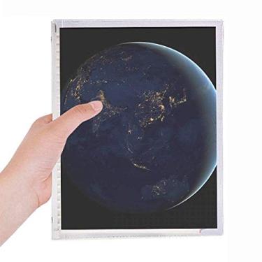 Imagem de Caderno Universo Space Blue Planeta Terra Folhas Soltas Diário Recarregável Diário Papelaria