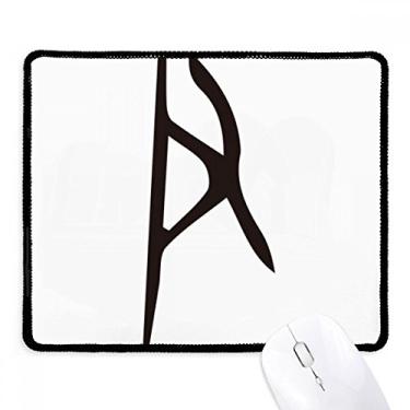 Imagem de Mousepad Yin com inscrição óssea e sobrenome chinês, borda costurada, tapete de borracha para jogos