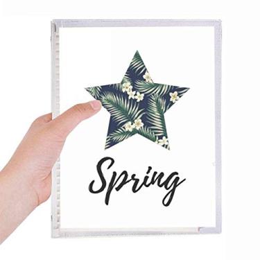 Imagem de Caderno de plantas de desenho branco tropical, folhas soltas, diário recarregável, artigos de papelaria