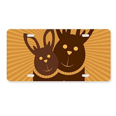 Imagem de DIYthinker Festival de Religião da Páscoa, estampa de coelhinho marrom, acessório de aço inoxidável para decoração de carro