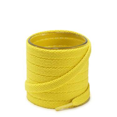 Imagem de Cadarços de sapato Shoemate cor sólida 5/16 polegadas para tênis e sapatos esportivos com 4 cadarços Aglets, 30 Yellow, 45"(114cm)