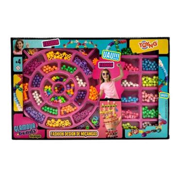 Imagem de Kit Bijuterias Infantil - Glamour Beads - Fashion Design de Miçangas - Toyng