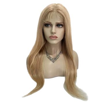 Imagem de Peruca front lace humana loira claro 13x5x1 natural 65cm