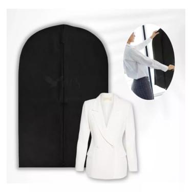 Imagem de Kit 10 Capas Protetora Terno Com Zíper Para Closet Guarda Roupa TNT Impermeável Casaco Blusas Jaquetas 60 x 100