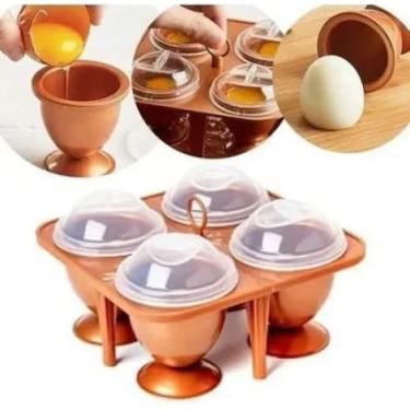 Imagem de Forma De Ovos Copper Eggs Xl 4 Copos Metal Make Cozinha