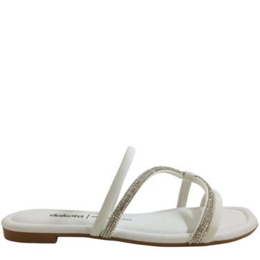 Imagem de Tamanco Rasteira Feminino Casual Dia a Dia com Strass Dakota Y6975