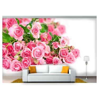 Imagem de Papel De Parede Flores Rosas Romantico 3D Nfl146 - Você Decora
