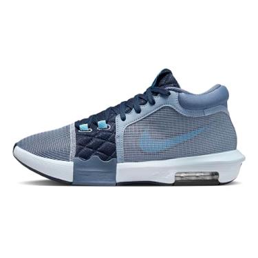 Imagem de Nike Tênis de basquete masculino Lebron Witness VIII (Ashen Slate/azul difuso/azul universitário/branco, sistema de tamanho de calçados dos EUA, adulto, masculino, numérico, médio, 40), Azul, 40