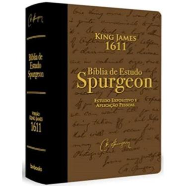 Imagem de Biblia King James Fiel 1611 - Fiel Estudo Spurgeon -  Marrom/Preto  Pu Importado