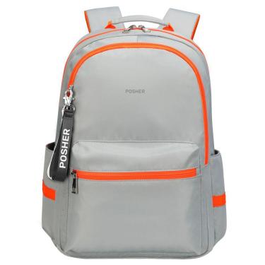 Imagem de Mochila Antifurto Posher Alyssa Cinza Claro